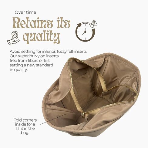 Waterproof Nylon Purse Insert compatible with Cyme Bag Organizer with Top Cover - Perfect Fit for Mini/Large Tote, Handmade Premium Quality (Emerald, For Large Cym*) in Saudi Arabia