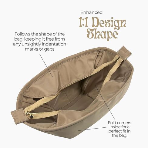 Waterproof Nylon Purse Insert compatible with Cyme Bag Organizer with Top Cover - Perfect Fit for Mini/Large Tote, Handmade Premium Quality (Emerald, For Large Cym*) in Saudi Arabia