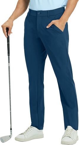 M MAELREG Mens Golf Pants Stretch 30"/32"/34" Classic Fit Quick Dry Lightweight Casual Dress Trousers with Pockets in Saudi Arabia