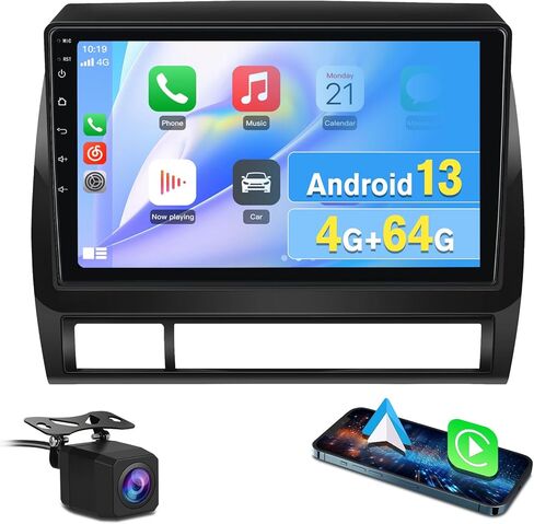 AWESAFE 5G WiFi لسيارة Toyota Tacoma Car Play ترقية الراديو 2005-2015 مع نظام JBL، وحدة رأس شاشة تعمل باللمس Android 13 لاسلكية CarPlay/Android Auto/GPS Navigation/Bluetooth/FM AM/HD كاميرا احتياطية in Kuwait