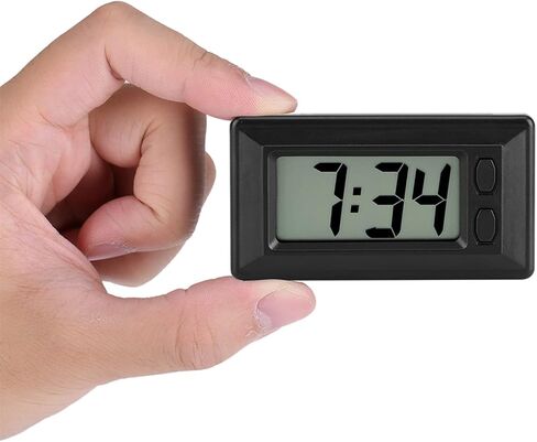 LCD Digital Clock, Electric Desk Clock, Table Clock Car Dashboard Electronic Time Calendar Display, for Vehicle and Home Office Use in Saudi Arabia