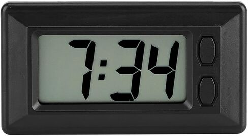 LCD Digital Clock, Electric Desk Clock, Table Clock Car Dashboard Electronic Time Calendar Display, for Vehicle and Home Office Use in Saudi Arabia