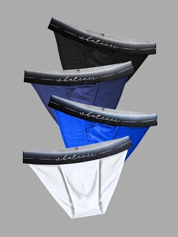 4 PCS Men Triangle Briefs Underwear Set Stylish Low Rise Men Bikini Style Briefs Elastic Waist Daily Wear Underpants in Saudi Arabia