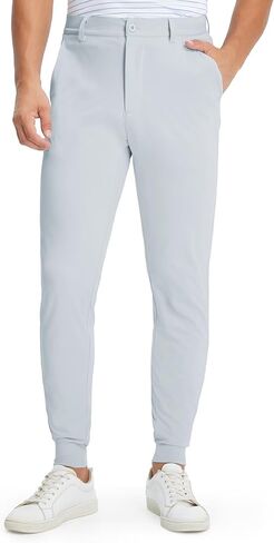 M MAELREG Men's Golf Pants Stretch Business Casual 4 Pockets Ankle Zip Lightweight Breathable Quick Dry Jogger Sweatpants in Saudi Arabia