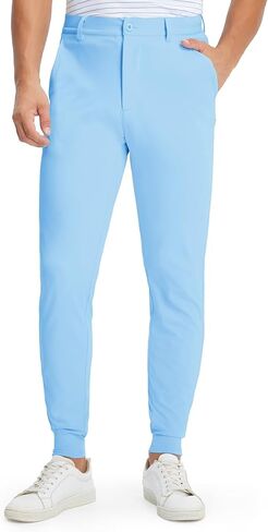 M MAELREG Men's Golf Pants Stretch Business Casual 4 Pockets Ankle Zip Lightweight Breathable Quick Dry Jogger Sweatpants in Saudi Arabia