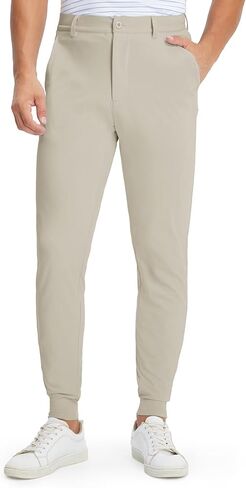 M MAELREG Men's Golf Pants Stretch Business Casual 4 Pockets Ankle Zip Lightweight Breathable Quick Dry Jogger Sweatpants in Saudi Arabia