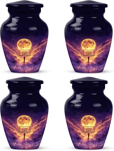 Yatskia Basketball at Spring Small Urns for Human Ashes Keepsake Adult, Decorative Large Funeral Urn for Adult Ashes, (Classic 10 Inch and 3 Inch) in Saudi Arabia
