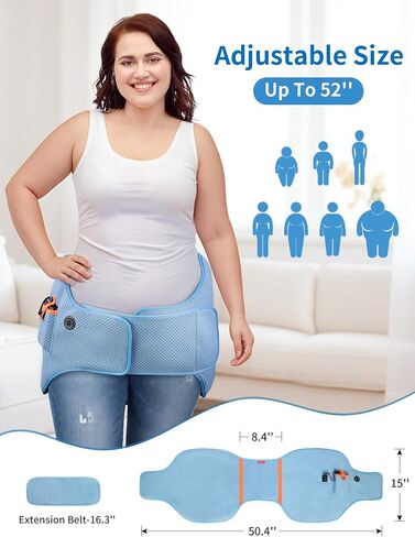 Dual Hip Heating Pad for Hip Support Brace,12V Heated Hip Wrap with 15000mAh Battery and Hot Cold Modes for Double HIPS,Back&Abdomen,Thighs,Shoulders,Portable Electric Heat Pad Belt for Women Men in Saudi Arabia