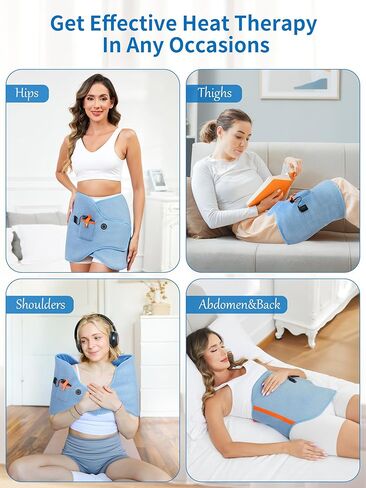 Dual Hip Heating Pad for Hip Support Brace,12V Heated Hip Wrap with 15000mAh Battery and Hot Cold Modes for Double HIPS,Back&Abdomen,Thighs,Shoulders,Portable Electric Heat Pad Belt for Women Men in Saudi Arabia