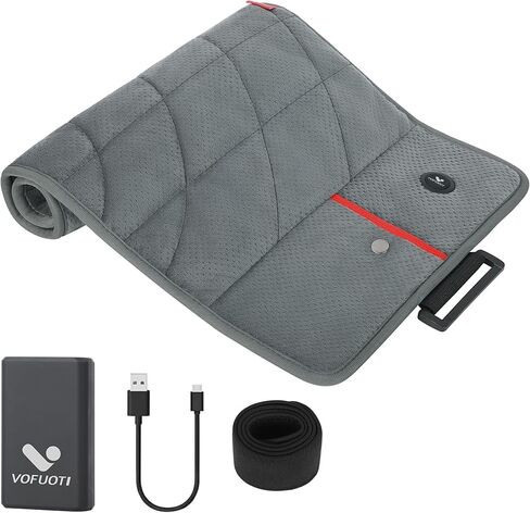 Portable Heating Pad with Battery, Weighted Heating Pad with 3 Heat Levels, Electric Cordless Heat Pad for Back, Neck, Shoulder, Abdomen, Leg, 12"x24", Indoor & Outdoor Travel, Gifts for Women Men in Kuwait