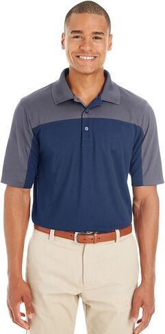 Ash City - Core 365 Mens Balance Colorblock Performance Pique Polo (CE101) cl NVY/CRBN 849 l in Saudi Arabia