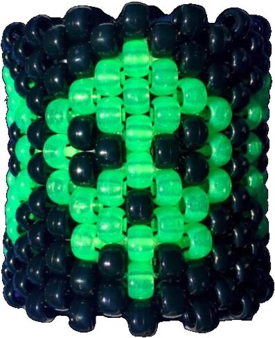Kandi Cuff Scene Acessories, Adjustable, Bold Patterns Dopamine Beads, Festival Clubwear, Rave Party Lovers, Plur in Saudi Arabia
