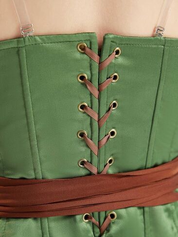Medieval Renaissance Dress Medieval Viking Warrior Corset Skirt Rose Satin Women's Costume Set in Saudi Arabia