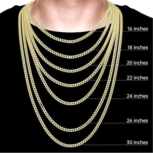 S925 Sterling Silver and 14K Gold Plated Cross Necklace for Men Women, 5mm Durable Cuban Chain with Beveled Edge Cross Pendant, Hypoallergenic Not To Fade Necklaces Jewelry Gifts 16-30'' in Saudi Arabia
