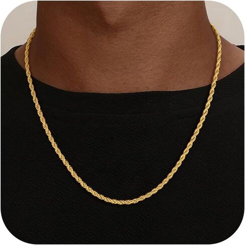 S925 Sterling Silver Chain for Men, 3mm/4mm Rope Chain Necklace for Women Men Jewelry Silver Necklace Chains 16 18 20 22 24 Inch in Saudi Arabia