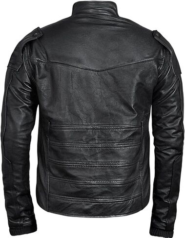Bucky Straps Black Detachable Sleeves Vest Jacket 2 in 1 Style - Real Leather in Kuwait