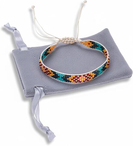 Handmade Beaded Bracelet – Adjustable Boho Friendship Wristband – Tribal Artisan Style in Red, White, and Multicolor Designs – 3 Unique Patterns in Saudi Arabia