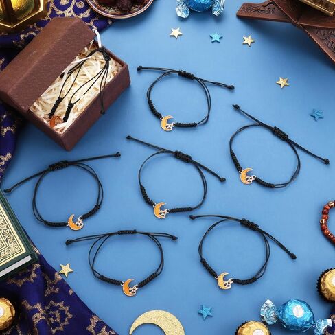 24 Pack Eid Mubarak Adjustable Bracelet Gifts Muslim Islamic Eid al Fitr Bracelet Islam Tasbih Allah for Women Men in Saudi Arabia
