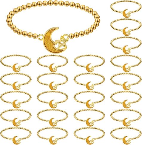 24 Pack Eid Mubarak Adjustable Bracelet Gifts Muslim Islamic Eid al Fitr Bracelet Islam Tasbih Allah for Women Men in Saudi Arabia