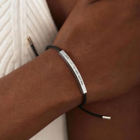 72ore Dont Let the Hard Days Win Bracelet Inspirational Bracelets for Women Don't Let The Hard Days Win Bracelet Anxiety Relief Items with Motivational Encouragement Card in Saudi Arabia