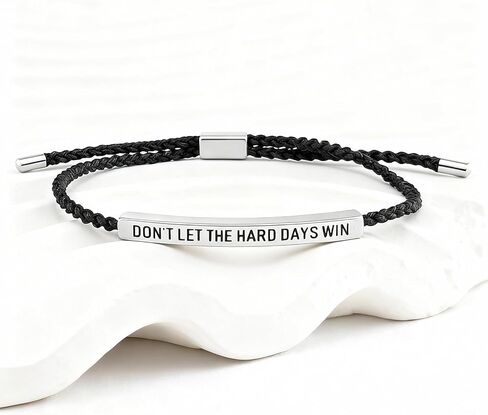72ore Dont Let the Hard Days Win Bracelet Inspirational Bracelets for Women Don't Let The Hard Days Win Bracelet Anxiety Relief Items with Motivational Encouragement Card in Saudi Arabia
