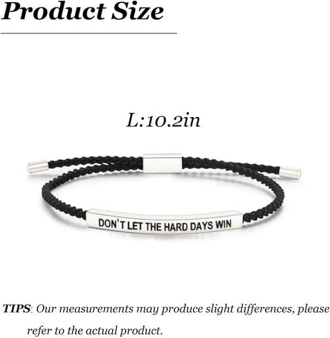 72ore Dont Let the Hard Days Win Bracelet Inspirational Bracelets for Women Don't Let The Hard Days Win Bracelet Anxiety Relief Items with Motivational Encouragement Card in Saudi Arabia