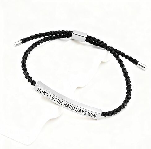 72ore Dont Let the Hard Days Win Bracelet Inspirational Bracelets for Women Don't Let The Hard Days Win Bracelet Anxiety Relief Items with Motivational Encouragement Card in Saudi Arabia