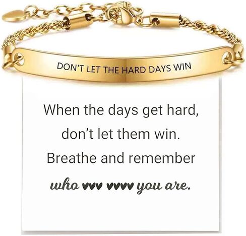 72ore Dont Let the Hard Days Win Bracelet Inspirational Bracelets for Women Don't Let The Hard Days Win Bracelet Anxiety Relief Items with Motivational Encouragement Card in Saudi Arabia