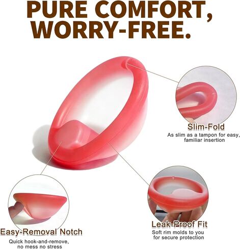 Soft Rose Menstrual Disc Small – Reusable Medical-Grade Silicone Period Disc | Leak-Free 12H Protection, Flexible & Body-Safe Design | Eco-Friendly Tampon Alternative for Women in Saudi Arabia