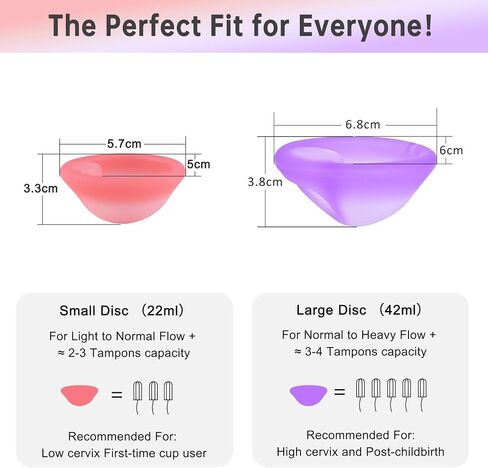 Soft Rose Menstrual Disc Small – Reusable Medical-Grade Silicone Period Disc | Leak-Free 12H Protection, Flexible & Body-Safe Design | Eco-Friendly Tampon Alternative for Women in Saudi Arabia