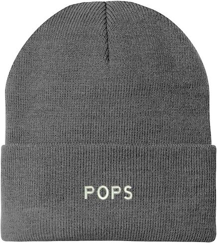 Trendy Apparel Shop Pops Embroidered Winter Long Cuff Beanie in Saudi Arabia