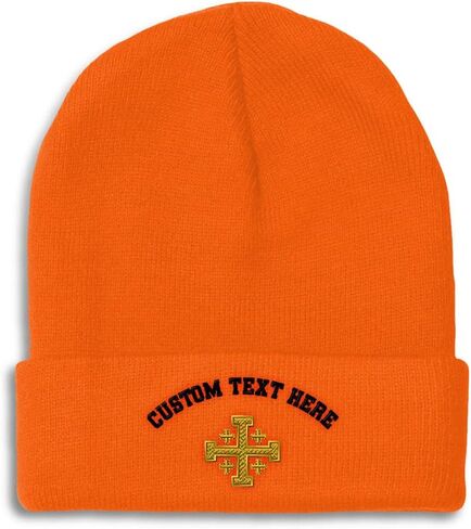 Beanies for Men Jerusalem Cross Crusader God Jesus Christ Skull Cap Winter Hats Women Acrylic One Size in Saudi Arabia