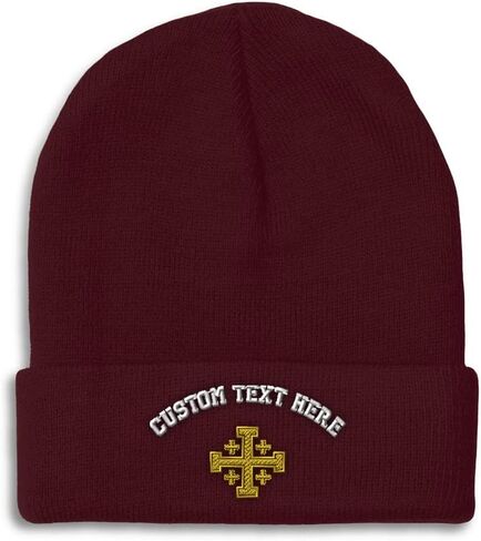 Beanies for Men Jerusalem Cross Crusader God Jesus Christ Skull Cap Winter Hats Women Acrylic One Size in Saudi Arabia