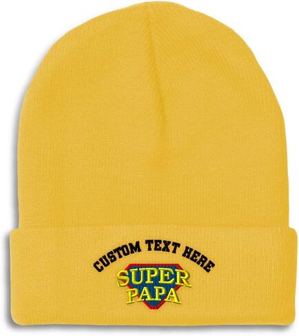 Custom Beanies for Men Super Papa Grandfather Grandpa Pops Gramps Skull Cap Winter Hats One Size in Saudi Arabia