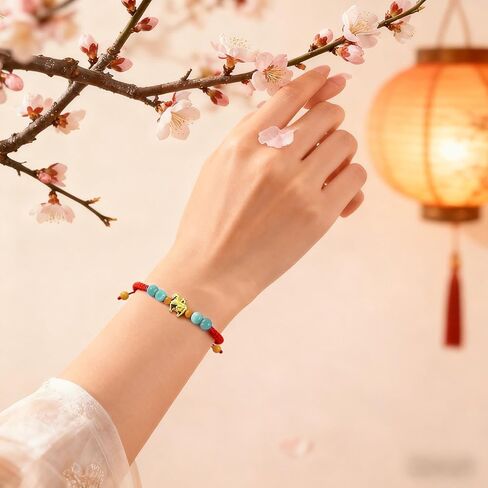 ALIBBON 2026 Chinese New Year of Horse Bracelet Chinese Zodiac Animal Amulet Bracelets Jewelry Gifts for Women Men in Saudi Arabia