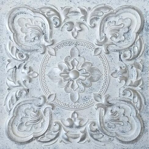 من عادي إلى جميل في ساعات DCT30agwg-24x24-10 Gaby PVC 2 × 2 بوصة غراء أو بلاط سقف قابل للوضع (علبة / 40 قدم مربع)، ذهب أبيض قديم، 10 in Kuwait