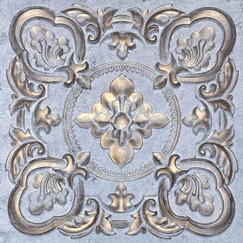 من عادي إلى جميل في ساعات DCT30agwg-24x24-10 Gaby PVC 2 × 2 بوصة غراء أو بلاط سقف قابل للوضع (علبة / 40 قدم مربع)، ذهب أبيض قديم، 10 in Kuwait