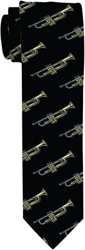 ThisWear Music Themed Gifts Trumpet Necktie Musical Gifts for Band Director or Jazz Musician Trumpet Necktie in Saudi Arabia