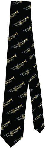 ThisWear Music Themed Gifts Trumpet Necktie Musical Gifts for Band Director or Jazz Musician Trumpet Necktie in Saudi Arabia