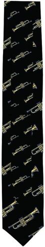 ThisWear Music Themed Gifts Trumpet Necktie Musical Gifts for Band Director or Jazz Musician Trumpet Necktie in Saudi Arabia