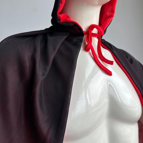 Halloween Vampire Hooded Cape, Unisex Reversible Cloak with Hood Halloween Witch Cape for Party Cosplay Costumes in Saudi Arabia