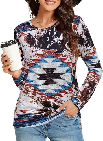 Long Sleeve Shirts for Women Basic Crew Neck Fall Tops Casual Fit T Shirts in Saudi Arabia