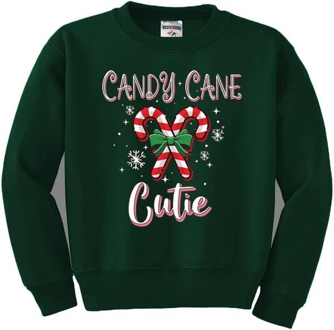 سترة Wild Bobby Candy Cane Cutie Christmas للجنسين للأولاد والبنات بياقة دائرية in Saudi Arabia