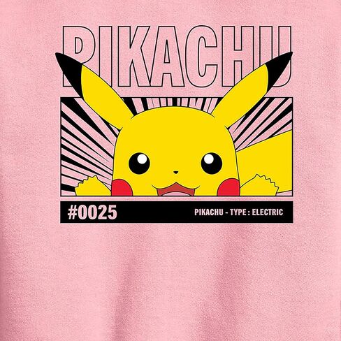 HYBRID APPAREL - Pokémon - Peeking Pikachu - سترة صوفية للأطفال برقبة دائرية - مقاس متوسط ​​بنفسجي in Saudi Arabia