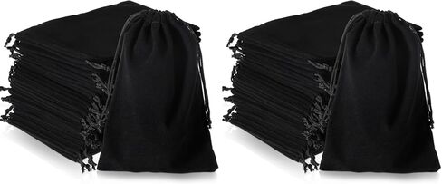 50 PCS Velvet Facs with Drawstrings ، 57 Inting 57 Backed Velvet Jewelry Pouches ، وأكياس الرباط الناعمة لتنظيم الأساور وسماعات الرأس والهدايا والحلوى والأدوات. in Kuwait