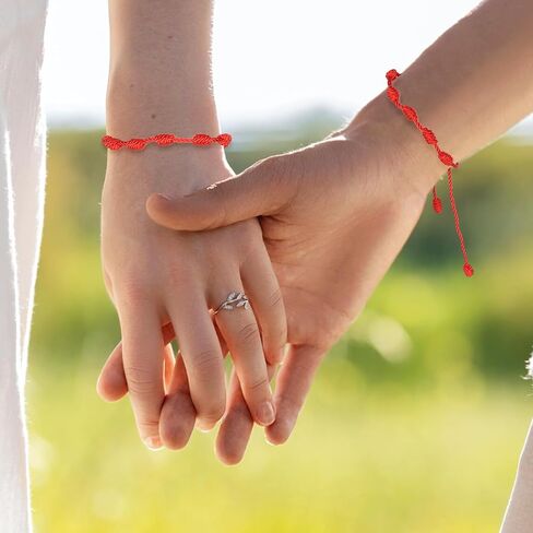 10 قطع أساور سلسلة حمراء قابلة للتعديل 7 عقدة سوار حبلي أحمر أساور ساحرة محظوظة تميمة عقدة سلسلة سوار للنجاح والازدهار الصداقة in Saudi Arabia
