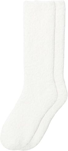 WaySoft All White Fuzzy Socks for Women or Girls Soft & Cozy Warm Sleep Lounge Socks Pack in Saudi Arabia