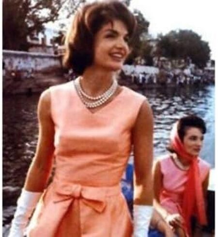 Jacqueline Jackie Kennedy Triple Strand Shell Pearl Necklace 18 Inch Length in Saudi Arabia