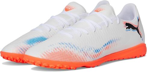 Puma Men's Future Play Turf Trainer Soccer Cleats, White-Black-Glowing Red AH25, 10 in Saudi Arabia