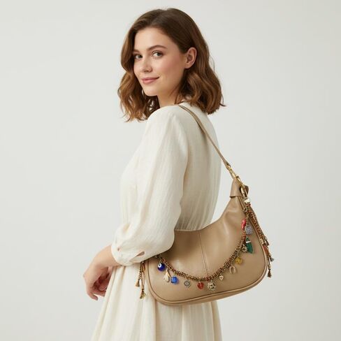 Beaded Bag Charms Wallet Chain Cute Bag Keychain For Purse Tote Shoulder Handbag Accessories For Women in Kuwait